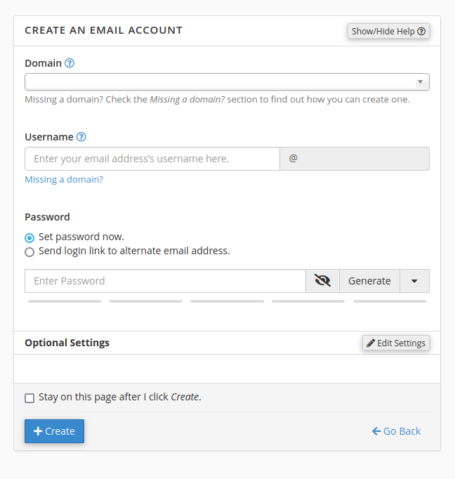 Add information to create email