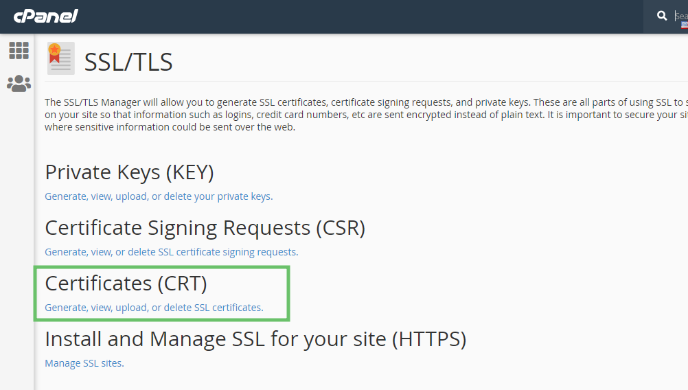 Add CRT To SSL