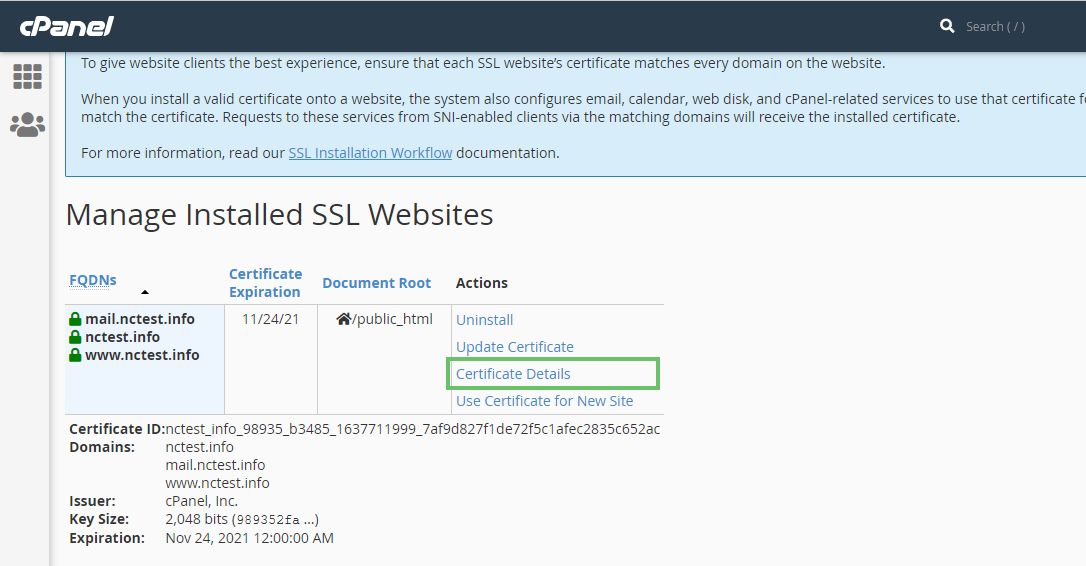 AutoSSL Confirmation