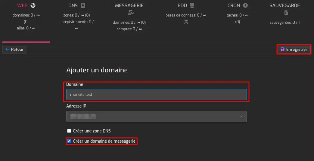 Renseigner les details