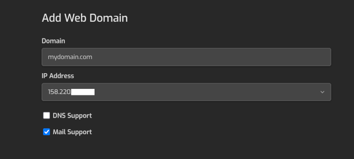 Provide domain information