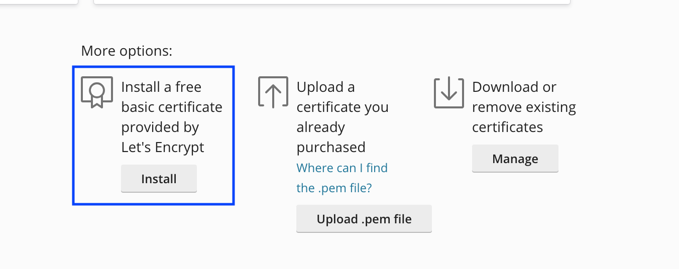 SSL Certificate Install