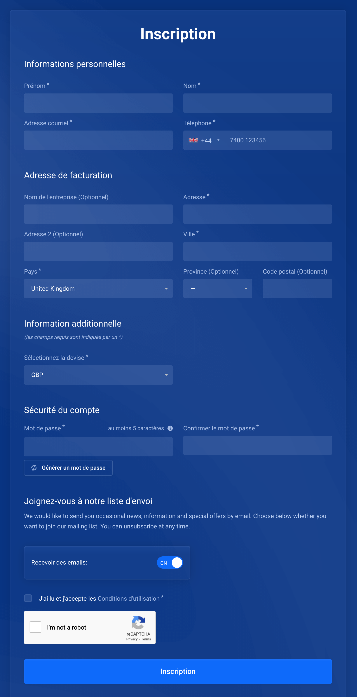 Enregistrement Cobimex Hosting