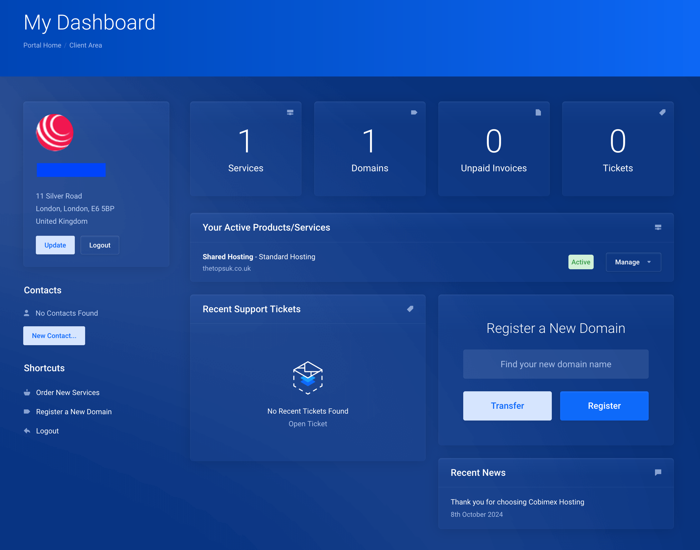Your Dashboard
